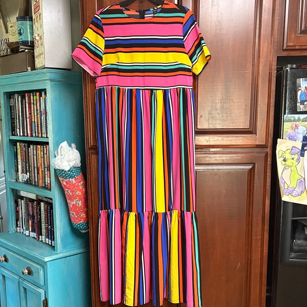SHEIN Colorful Striped Maxi Dress